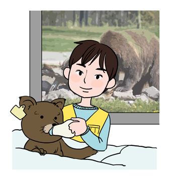 동물사육사의 설명을 돕기 위한 일러스트