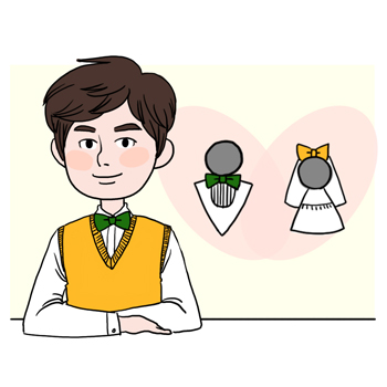 결혼상담원의 설명을 돕기 위한 일러스트