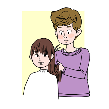 미용사의 설명을 돕기 위한 일러스트