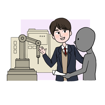 로봇컨설턴트의 설명을 돕기 위한 일러스트