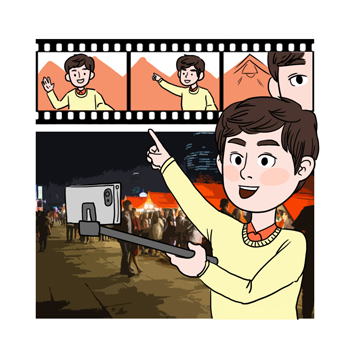 미디어 콘텐츠 창작자의 설명을 돕기 위한 일러스트