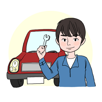 자동차정비원의 설명을 돕기 위한 일러스트