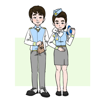 항공기승무원의 이해를 돕기위한 일러스트