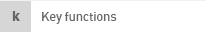 Key functions